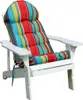 Kuddbeständig Adirondack -stol S High Back inomhus utomhus Tufted Lounge Seat Pads (randig färg)