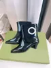 Stivali da pioggia firmati da donna Fashion Jelly Soft PVC Tacchi alti sottili 5,4 cm Street Show Party Outdoor Martin Boots 35-40