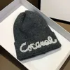 Trendige Luxus-Buchstabe CH-Hüte Damenmarke CCity Beanie Männer Frauen Kappe Designer Winter Herbst Damen Doppelschicht gestrickte Wollmütze Lässiger Kaschmir-Kanalhut