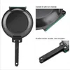 Pans Double Side Frying Pan Green Non-stick Flip With Ceramic Coating Pancake Maker For Household Kitchen Cookware