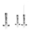 Candle Holders Crystal Glass European Household Luxury Candlelight Dinner High Leg Candlestick Ornaments Holder