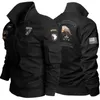 Mäns jackor Taktisk pilotjacka Men Militär luftburen fleece -bombplan Jackor Cotton Eagle Embroidery Army Coats Causal Stand Collar Outwear 230927