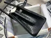 Designer Crocodile Leather Handbag Handmade 7A Cowhide Matte Nile Belly bk25CM Hand Sewn Womens Black8hkh