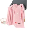Handdoek Gekamd CottonBath Perzik Hart Aardbei Borduren Roze Grote Dikker Volwassenen Badkamer Handdoeken 70 140 cm