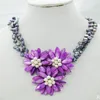 Choker 2023 Bedel Vintage Dame! Schelp/parel bloem ketting 20"