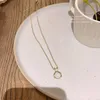 Hänge halsband koreanska mode pärlhalsband kvinnors guldfärg metallbeläggning elegant krage kedja kvinnlig daglig choker