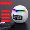 Mesa relógios de mesa mini bluetooth s er caixa de som sem fio com display led despertador hifi cartão tf mp3 música jogar 230928