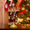 Decorazioni natalizie Lampada da tavolo alimentata a batteria con albero di cristallo a LED Lampada da scrivania luminosa per feste