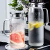 Garrafas de água de vidro borosilicato fogão chaleira grande capacidade bule resistente ao calor para suco de chá 1200ml 1600ml