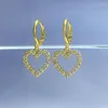 Boucles d'oreilles à tige en argent 2023, cœur creux, Style féminin, polyvalent en ligne, avec le même, 925