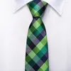 Pajaritas Hi-Tie Boy Girl Green Sólido Paisley Tie para niños Handky Niño Seda Corbata 120 cm Largo 6 cm Ancho Estudiante Niños Uniforme