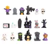 Dekorative Objekte Figuren Miniaturen Kürbisskelett Mumienschädel Mikrolandschaftsornamente für Halloween-Dekoration Hoom Schreibtischzubehör 230921