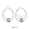 Charmörhängen Rose Gold Hoop Earring For Women Geometric Circle Hoops Minimalist Metal Creole Fashion Jewelry Wholesale