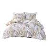 Sängkläder sätter dubbeluppsättning Single Däcke Gold 2 Twin Quilt Pillowcases Queen Modern Print Soft Comant Style King 230927