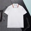 Hög lyxig designer herr t-shirt polo svartvit beige pläd varumärke mode casual exklusiv 100% bomull andas anti-rynka slim-fit kommersiell lapel m-3xl