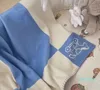 Mode de créateur de luxe Couverture de style de signalisation couvertures en cachemire pour bébé pour enfants motif de poney classique jacquard double face de haute qualité douce