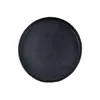 Plates Japanese Black Ceramic Dinner Plate Steak Circular El Crockery Salad Lunch Tray Restaurant Tableware