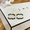 Designer Crystal Drop Earrings Black Luxury Love Stud Earrings New Charm Love Gift Earrings Autumn Luxury Brand Jewelry