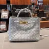 One Lady Bags Cassette Botteega Handbag Bvbag Top Andiamo Tote Designer Crossbody Bag Layer Cowhide Women 2023 Shoulder Fashion Woven Trend C8x8