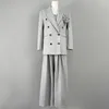 Veste de costume pour femmes, décoration florale 3D, manteau de costume, mode coréenne, Double boutonnage, Slim Fit, Blazer Y2k, automne 2023