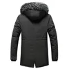 Mens Down Parkas Winter Fleece Men Jacket Long Hooded Fur Collar Windproof Coats Thick Warm Cotton Coat Jackets Windbreaker Parka 230927