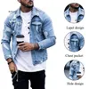 Vestes pour hommes Hommes Denim Veste Trou Ripped Hommes Manteau Moto Biker Hommes Jeans Veste Poches Chaquetas Hombre Washed Jeans Bomber Jacket 230927