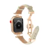 Bracelet en cuir véritable à boucle papillon pour bracelet de montre Apple Ultra2 9 8 7 6 SE 5 4 bracelet de montre pour iWatch 49mm 45mm 41mm 44mm 38 40mm cuir de vachette de qualité supérieure