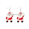 Boucles d'oreilles bâton pour femmes mignon Halloween horreur Satan chauve-souris Zombie citrouille squelette noël père noël Elk faon bonhomme de neige filles cadeau Dan Smtwk