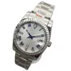 Zegarstka debert36mm/39 mm niestandardowe logo NH35A Manual Ruch Watch Sapphire Glass Rzymskie liczby mechaniczne