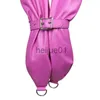 Fesseln Weibliches BDSM-Bondage-Brust-Freiliegendes PU-Leder-Zwangsjacke-Rückhalte-Körpergeschirr-Jacke mit langen Ärmeln Spielen Flirten Frauen x0928