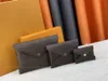 Designer plånbok handväska pochette kirigami 3 stycke /parti kvinnors handväska mynt purses dubbla hasp plånböcker vik korthållare passhållare kvinnor brun nyckelpåse