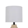 Table Lamps 18" Woven Rattan Lamp Natural Finish For Bedroom