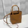 2023 Sommar Ny Cowhide Women's Bag Open Bucket High Capacity Bag Single Shoulder Crossbody Handheld 230928