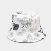 Berretti in cotone con stampa floreale cinese Cappello da pescatore da viaggio all'aperto Cappellino da sole per uomo e donna 343