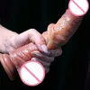Sex Toy Massager Sliding Foreskin Dildo Suction Cup Strap on Dildos for Women and Man Realistic Silicone Penis Female Masturbator Toys