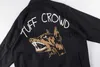 Herrjackor Tuff Crowd Jacket Wolf Dog Head Heavy Industry broderad blixtlåsjacka J230928