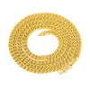 Cupper Gold Halskette Männer Kette 3mm breit 40-65 cm Customized Schmuck Curb Cuban Hip Hop Halsketten Accessoires248W