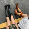 Buty Chelsea Motorcycle-Knee Women Boots Chunky Fashion Warm Snow Women Buty damskie platforma obcasy