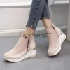 Laarzen Enkellaars Dames Schoenen Europa 2022 Nieuwe Plus Size 43 Herfst Winter Mode Motorlaarzen Sleehakken Hoge Top Sneakers Dames Schoenen x0928