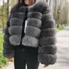 Women's Fur Faux Fur Maomaokong Natural Real Fur Coat Women Winter Warm Luxury Fur Jacket Plus Size Outwear Female Vest Furry Coats Beige 230927