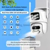 CCTV Lens 4K UHD WiFi IP Camera 8MP 10x Hybrid Zoom Auto Tracking PTZ Camera Outdoor Dual Lens اثنين