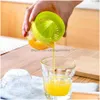 Инструменты для фруктов и овощей Lmetjma Соковыжималка для лимона с крышкой Пластиковая ручная соковыжималка Оранжевый пресс-чашка Носик для цитрусовых Kc0130 Drop Deliver Dhpzl