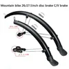 Bike Fender 2pcs/set 26 27.5 inch Bicycle Mud Guard for Mountain Bike Wings Double Bracing Fender Front Rear Mudguard 230928
