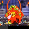 Totes Halloween Party Handheld Vlies Süßigkeiten Tasche Fledermaus Kürbis Tasche Kinder Süßigkeiten suchen Prop06stylishyslbags