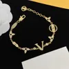 Designer Bracelet Elegant Gold and Silver Bracelet Fashion Women's Letter Pendant Clover Bracelet Wedding Special Designer Jewelry Quality