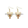 Stick Biscuits Candy Drop Earrings Glass Cherry Costume Trendy Style Children Girl Jewel Livation Smtuh