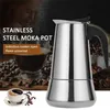 Stainless Steel Italian Top Moka Espresso Cafeteira Expresso Percolator 2 4 6 9 12 Cups Stovetop Coffee Maker Moka Pot kitchen 210345b