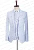 Costumes pour hommes Mâle Mariage 2023 Été Business Formel Bleu Plaid Lin Costume De Luxe Fit Manteau Pantalon Hommes Robe Blazers Pantalon Gilet 3 Pièce