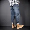 Men's Jeans Plus Size Harem Men Stretched Denim Pants Streetwear Black Joggers Casual Baggy Trousers Hip Hop