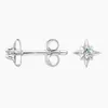 Stud Earrings S925 Sterling Silver Jewelry North Star Aquamarine